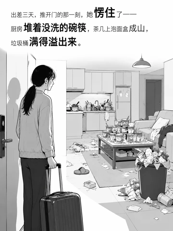 婚姻中的琐碎冷漠：妻子出差三天回家后的图文故事