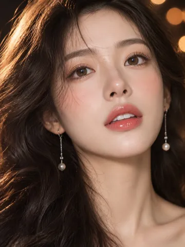 商业美妆特写人像 AI 提示词:暖调柔光与浅景深虚化